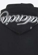 Cursive Logo Print Zip-Up Sweatshirt