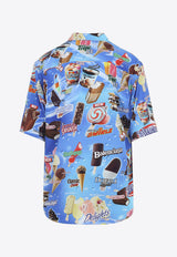 Sweet Treats Print Bowling Shirt