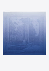 Ferragamo Palazzo Silk Jacquard Degrade Scarf Blue 310214 FO PALAZZO J 785484 DENIM