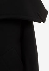 معطف من الصوف بياقة منسدلة