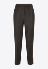 Wool-Blend Tailored Pants