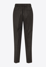 Wool-Blend Tailored Pants
