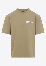 Crewneck T-shirt with Logo-Label