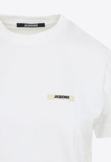 Crewneck T-shirt with Logo-Label