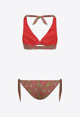 Paisley-Print Bikini Set