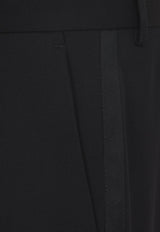 Tailored Pants with Satin-Stripe