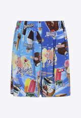 Printed Bermuda Lounge Shorts