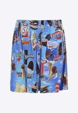 Printed Bermuda Lounge Shorts