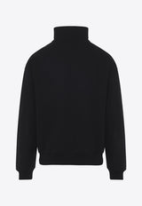 High-Neck Sweatshirt with Logo-Label