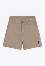 Polo Ralph Lauren Kids Babies Logo Embroidered Bermuda Shorts Beige 320855350002CO/Q_POLOR-KH