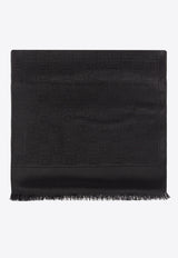 Ferragamo Monogram Fringe Scarf Black 321167 ST MONOG 785353 BLACK
