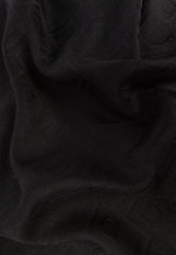 Ferragamo Monogram Fringe Scarf Black 321167 ST MONOG 785353 BLACK