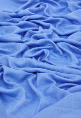 Ferragamo Monogram Fringed Scarf Light Blue 321167 ST MONOG 785357 NA