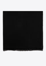 Ferragamo Monogram Wool-Blend Scarf Black 321226 ST NET GAN 789415 BLACK