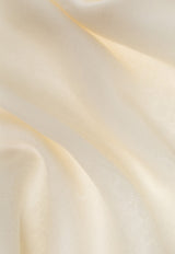 Ferragamo Monogram Wool-Blend Scarf Cream 321226 ST NET GAN 789417 JET STREAM