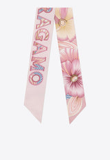 Ferragamo Brezza Print Silk Floral Bandeau Scarf Pink 321247 MB BREZZA 789964 PINK PATTERNED LIGHT/ PASTEL