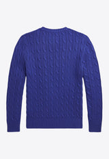 Polo Ralph Lauren Kids Boys Cable Knit Logo Sweater Blue 322702674067CO/P_POLOR-BN