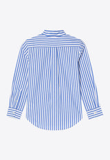 Polo Ralph Lauren Kids Boys Striped Long-Sleeved Logo Shirt Light Blue 322918249CO/Q_POLOR-WB