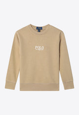 Polo Ralph Lauren Kids Boys Logo Embroidered Sweatshirt Beige 322958154CO/Q_POLOR-CB
