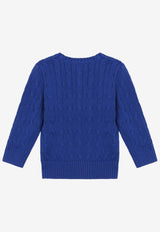 Polo Ralph Lauren Kids Boys Cable Knit Logo Sweater Blue 323702674080WO/R_POLOR-CA