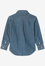 Polo Ralph Lauren Kids Boys Embroidered Pony Denim Shirt Blue 323713843001DE/R_POLOR-DB