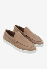 Christian Louboutin Moonboat Leather Loafers Beige 3250418SUE/S_LOUBO-F486
