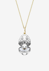 Fabergé Surprise Seal Egg Pendant Necklace in 18-karat Yellow and White Gold with Diamonds Silver 3340