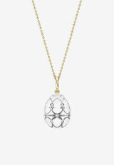 Fabergé Surprise Seal Egg Pendant Necklace in 18-karat Yellow and White Gold with Diamonds Silver 3340