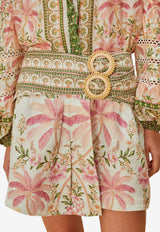 Farm Rio Palm Dream Printed Mini Skirt Multicolor 335744_MULTI COLO