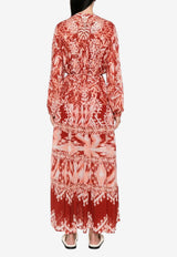 Farm Rio Tropical Print Maxi Dress Red 335758_RED