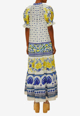 Farm Rio Zuli Printed Midi Dress Multicolor 335822_MULTI COLO