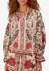 Farm Rio Flower Tapestry Long-Sleeved Shirt Multicolor 336464_MULTI COLO