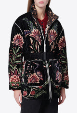 Farm Rio Marvelous Garden Reversible Velvet Down Jacket Multicolor 340358VEL/R_FARM-25066