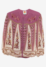 Farm Rio Floral-Embroidered Blouse Multicolor 343978_PRINTED