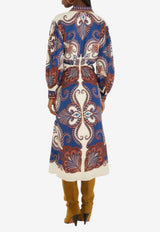 Farm Rio Arabesque Scarf Midi Dress Multicolor 344129_BLUE MULTI