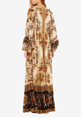 Farm Rio Majestic Garden Ruffled Maxi Dress Multicolor 344140_MULTI COLO