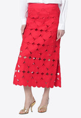 Farm Rio Interconnected Hearts Midi Skirt Red 344513LI/S_FARM-L0028