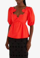 Farm Rio Heart Motif Blouse Red 344593_RED