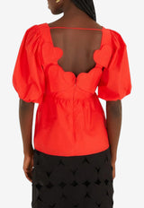 Farm Rio Heart Motif Blouse Red 344593_RED