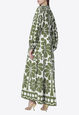 Farm Rio Palermo Printed Maxi Dress Green 344605CO/S_FARM-26083