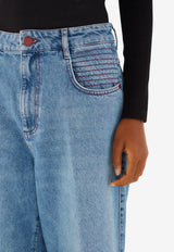 Farm Rio Wide-Leg Faded Jeans Denim 344823_DENIM