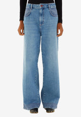 Farm Rio Wide-Leg Faded Jeans Denim 344823_DENIM