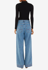 Farm Rio Wide-Leg Faded Jeans Denim 344823_DENIM