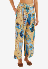 Farm Rio Mystical Printed Wide-Leg Pants Multicolor 348378_MULTI COLO