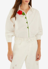 Farm Rio Rosy Long-Sleeved Shirt Off-white 348821_OFF-WHITE