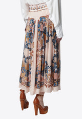 Farm Rio Sea Garden Printed Maxi Skirt Multicolor 349014PL/S_FARM-26085
