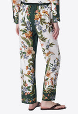 Farm Rio Sand Nature Floral Print Pants Multicolor 349063CO/S_FARM-26068