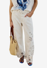 Farm Rio Boho Beauty Richelieu Pants Off-white 349731_OFF-WHITE