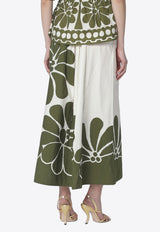 Farm Rio Palermo Printed Midi Dress Green 350513CO/S_FARM-26083