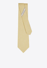 Ferragamo All-Over Shark Print Silk Tie Yellow 351256 5 ACHILLE 784232 BEIGEPATTLIGHT/PASTEL